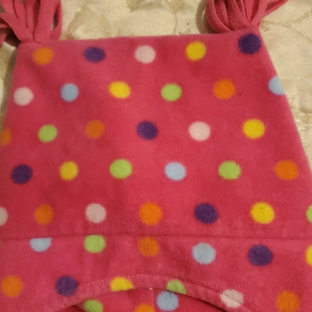 GAP Pink Beanie Hat with Colorful Dots Toddler 2-3 Years